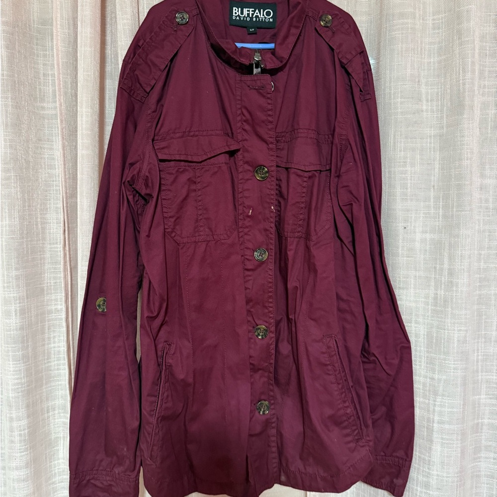 Buffalo David Bitton Women's Deep Red Utility Jacket